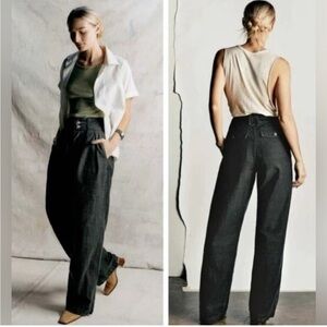 imogene + willie Black Wide-Leg Diana Pants